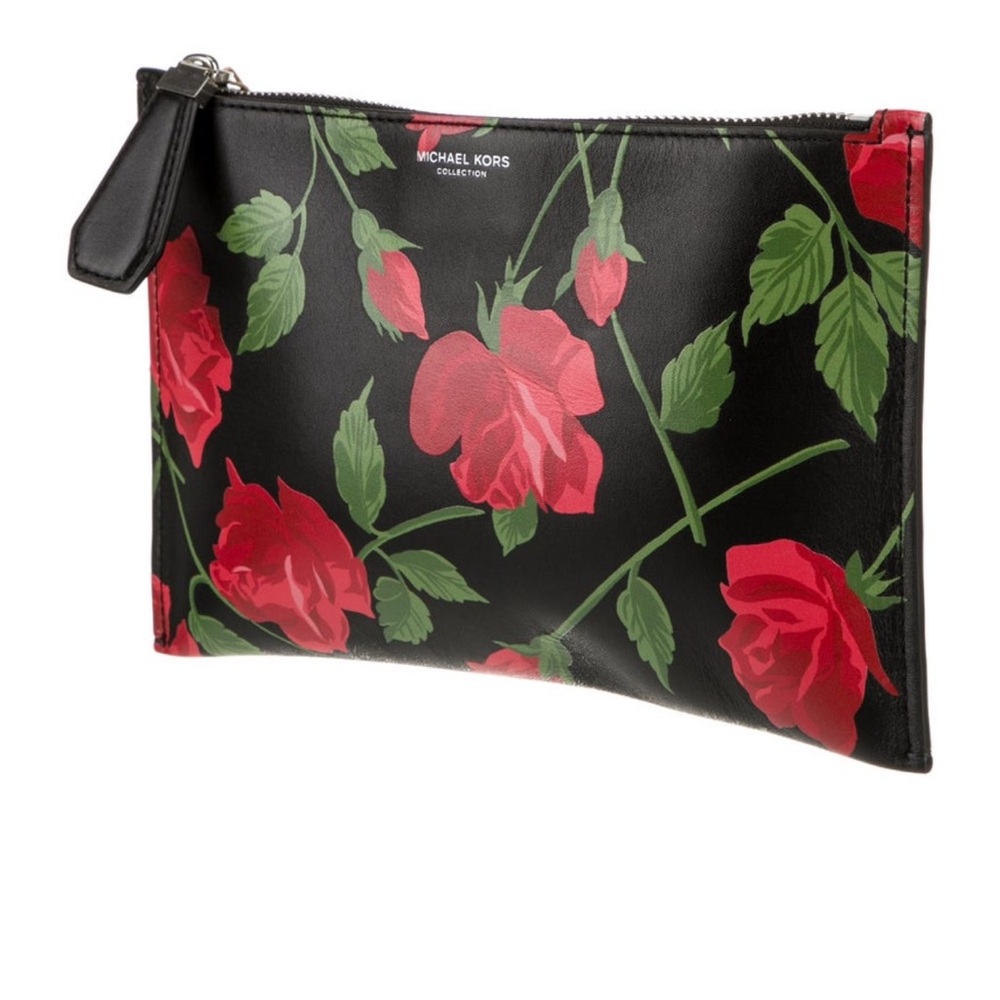 Rare Michael Kors Collection Roses Pouch - Picture 3 of 6